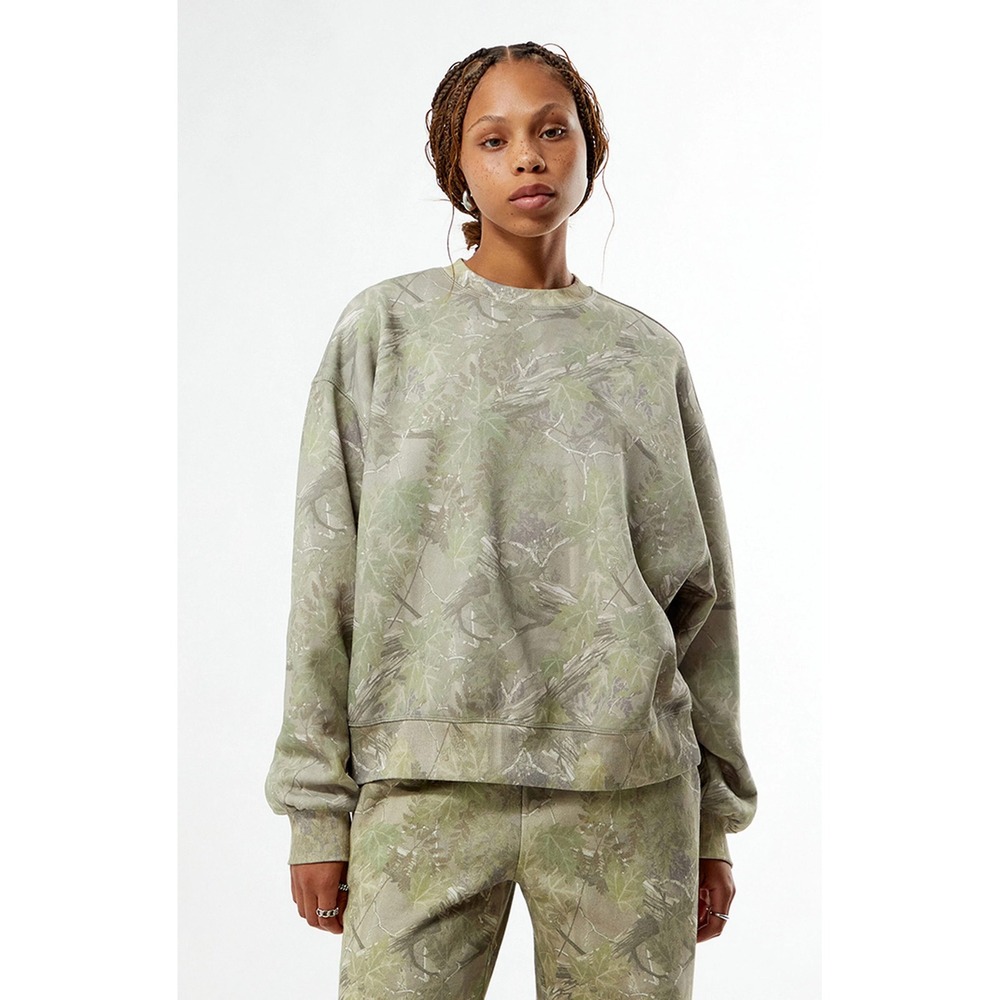 Pacsun Tree‎ Camo Crew Neck Sweatshirt Size XL